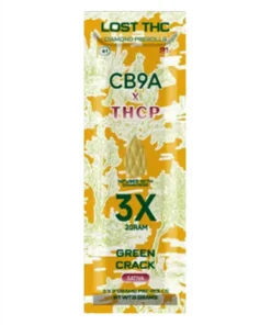 Green Crack Lost THC CB9A x THCP Diamond Pre-Rolls 3x2G