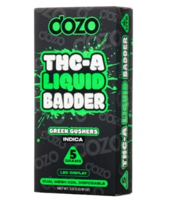 Green Gushers DOZO THCA Liquid Badder Disposable 5G