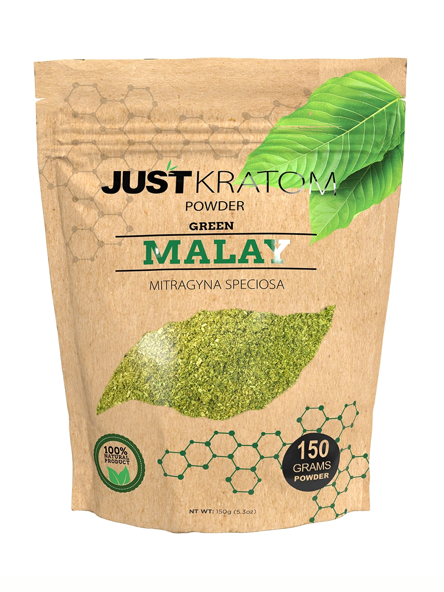 Green Malay Just Kratom Mitragyna Speciosa Powder 150g