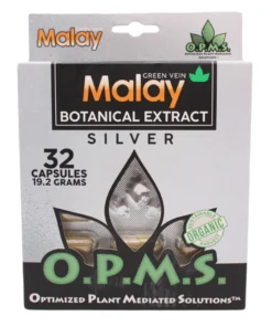 Green Malay OPMS Silver Kratom Capsules 32ct