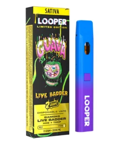 Guava Looper Limited Edition Diamond Live Badder HHC+THC-P Disposable Vape 2G