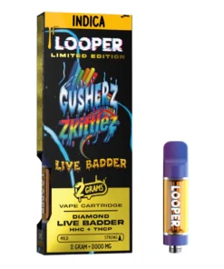 Gusherz Zkittlez Looper Limited Edition Diamond Live Badder HHC+THC-P Cart 2G