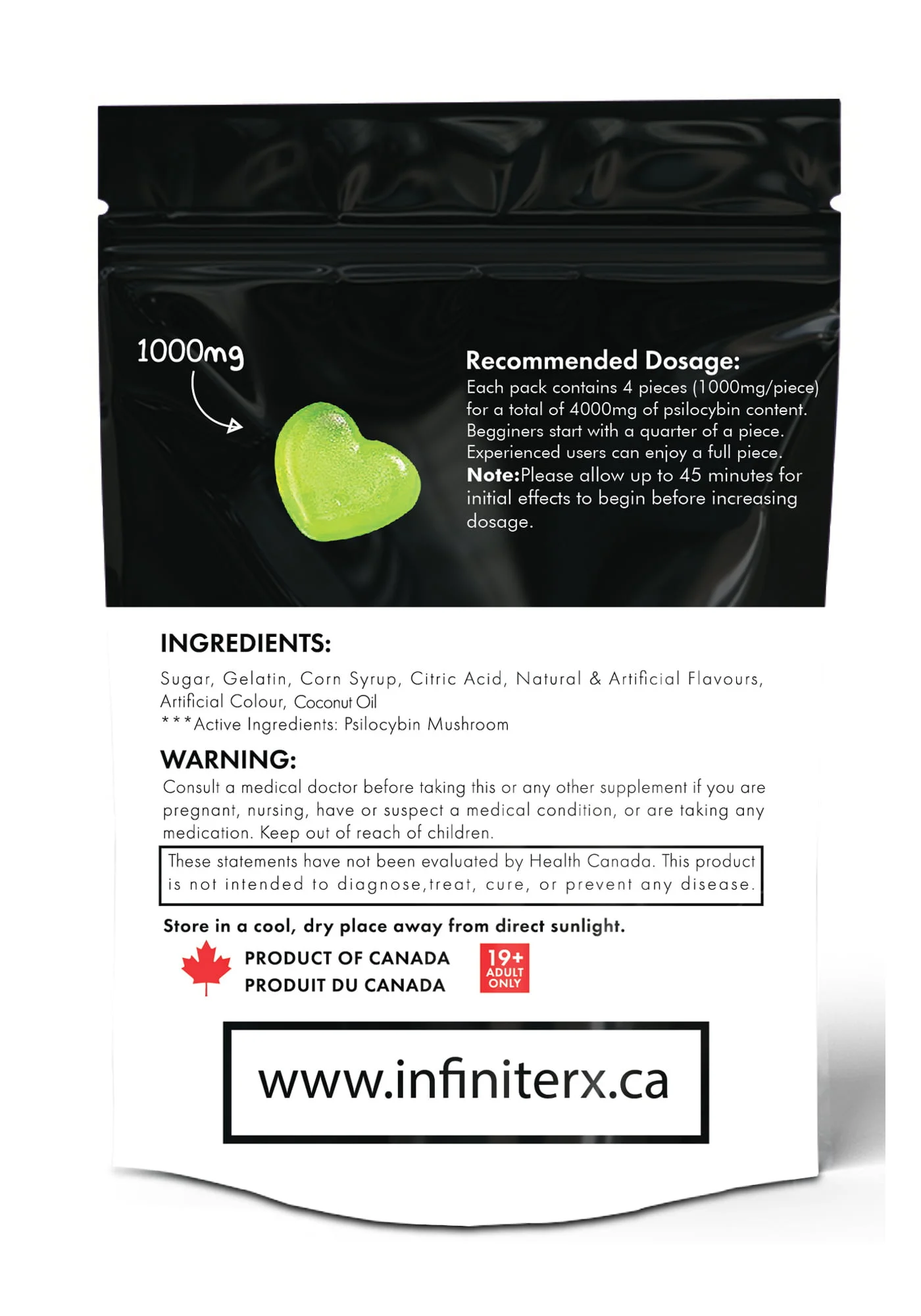 INfinite Rx Shroom Infused Albino Penis Envy Edition Large Heart Gummies Edibles (4000mg) - Image 4