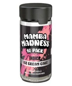 Ice Cream Cake Mamba Madness Full Spectrum Blend Pre Rolls 10 Pack Jar 2GM