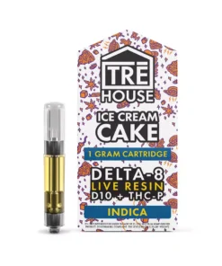 Ice Cream Cake Tre House D8 Live Resin D10+THC-P Cartridges 1G