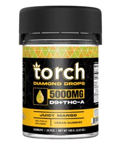 Juicy Mango Torch Diamond Drops Vegan Gummies 5000mg