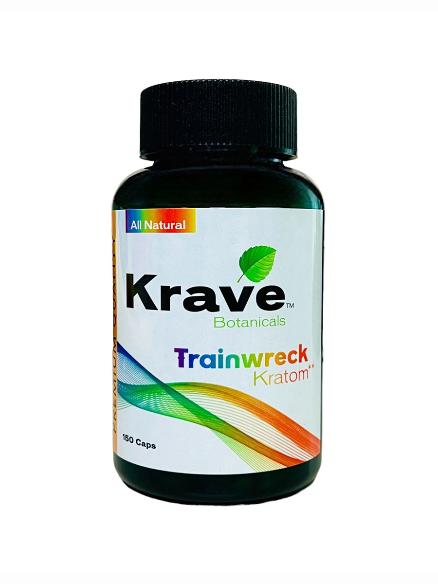 Krave Botanicals Trainwreck Kratom Capsules 150ct