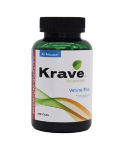 Krave Botanicals White Thai Kratom Capsules 150ct