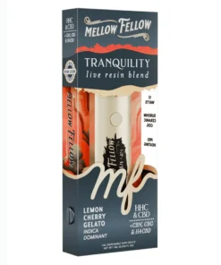 Lemon Cherry Gelato Mellow Fellow Tranquility Live Resin Blend Disposable 1ml