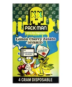 Lemon Cherry Zelato Pack Man Liquid Diamonds D9 Live Resin Disposable 4G