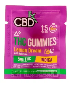 Lemon Dream CBDfx D9 THC Gummies 5mg