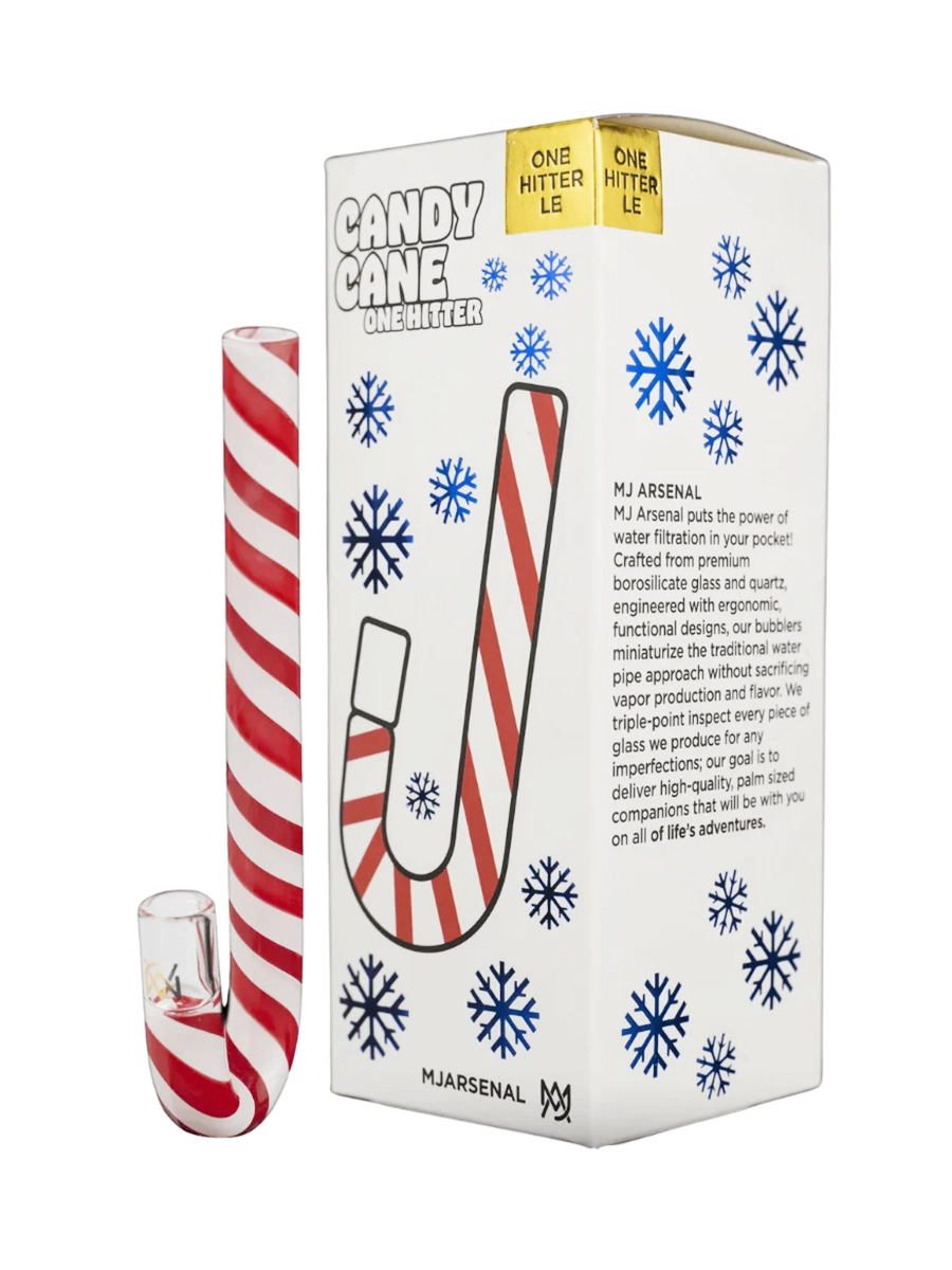 MJ Arsenal Candy Cane One Hitter Hand Pipe - Image 2