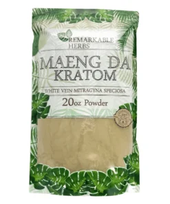 Maeng Da White Vein Remarkable Herbs Kratom Powder 20oz Bag