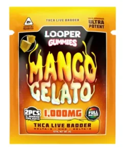Mango Gelato Looper THCA+Delta-9+HHC+Delta-8 Gummies 2ct 1000mg