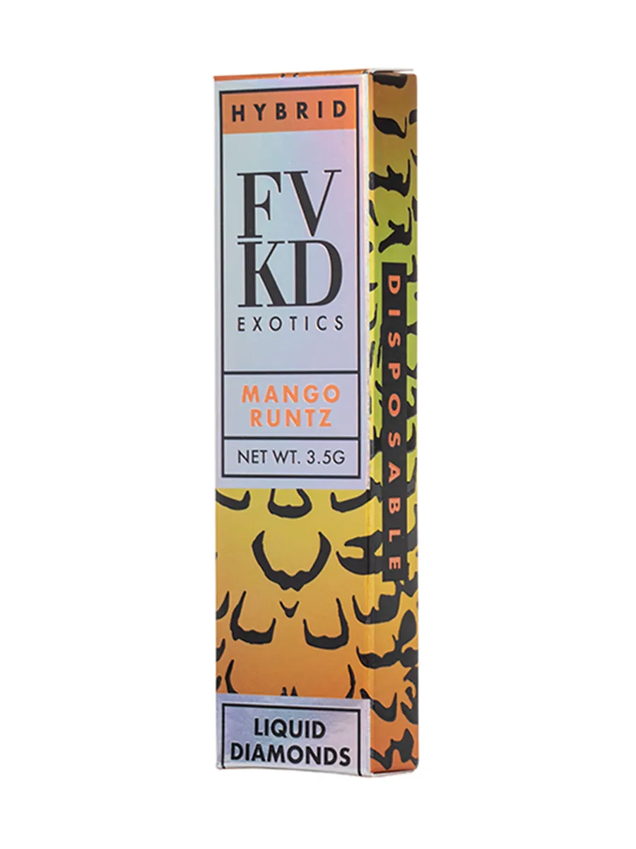 Mango Runtz FVKD Exotics D9 Liquid Diamonds Disposable 3.5G