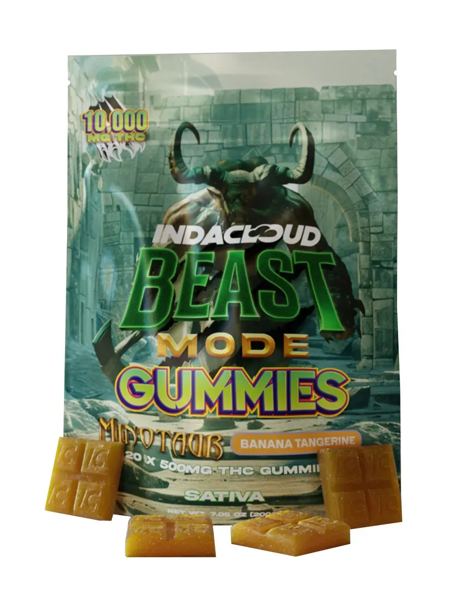 Minotaur Banana Tangerine IndaCloud Beast Mode Gummies 20ct 10000MG