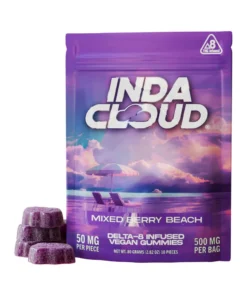 Mixed Berry Beach IndaCloud Delta 8 THC Vegan Gummies 10ct