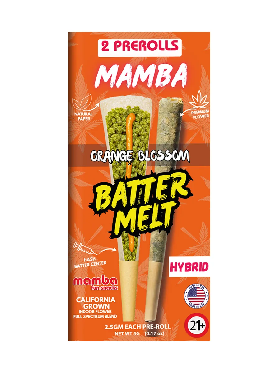 Orange Blossom Mamba Batter Melt Full Spectrum Blend Pre-Roll 2ct 2.5G