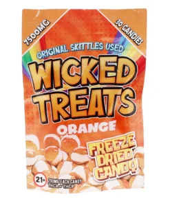 Orange Wicked Treats Freeze Dried THCA | THCP Candy 7500mg