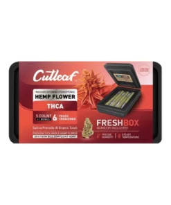 Peach Crescendo Cutleaf THCA Pre-Rolls 6ct + FreshBox