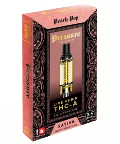 Peach Pop Pressure Live Resin THC-A 510 Cartridge 3.5G