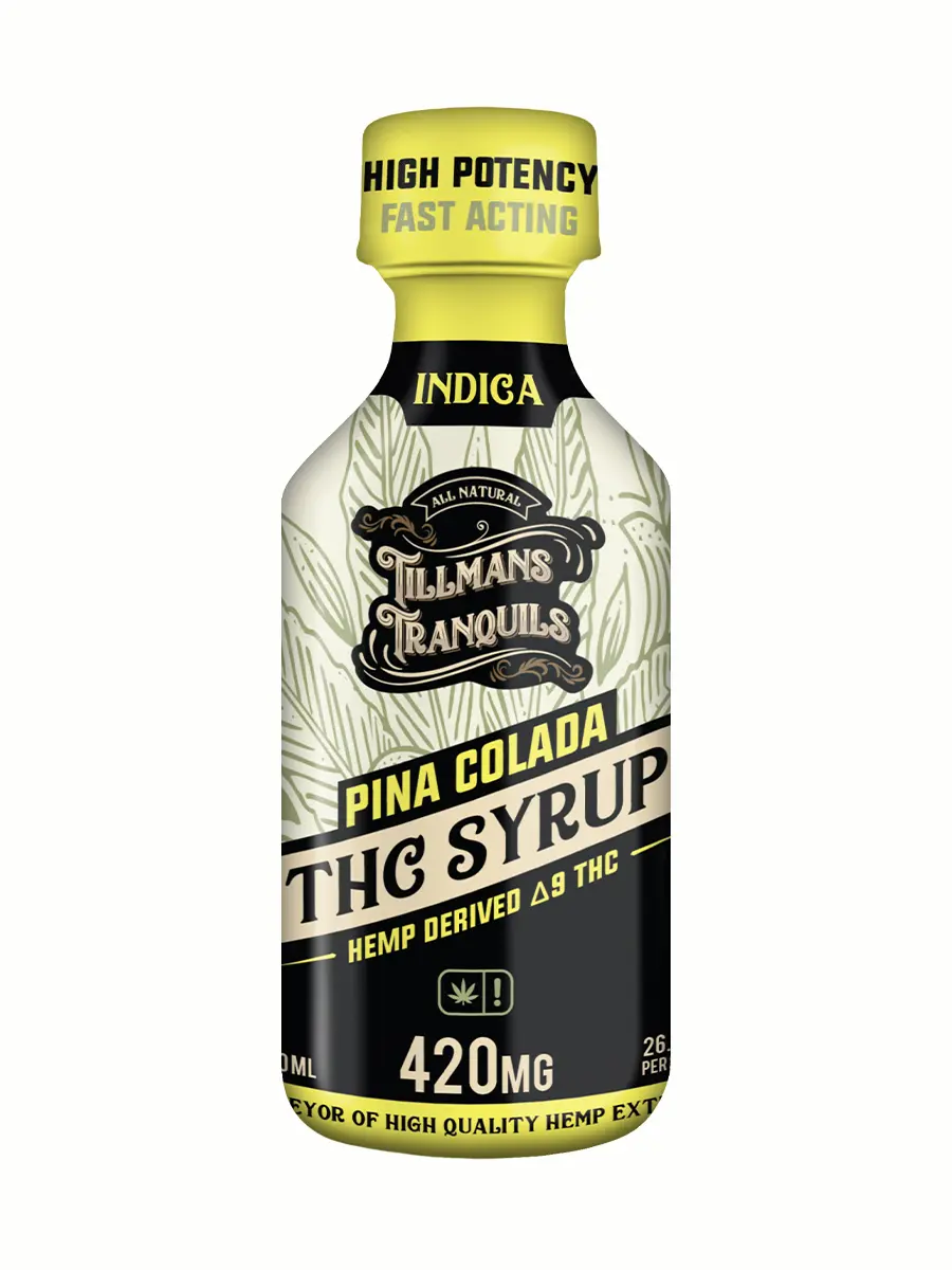 Pina Colada Tillmans Tranquils Delta 9 THC Syrup 420MG
