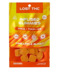 Pineapple Burst Lost THC THCA+THCP+D9 Infused Gummies 5000MG