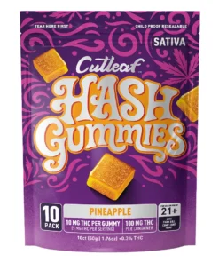 Pineapple Cutleaf Hash Delta 9 Gummies 10ct