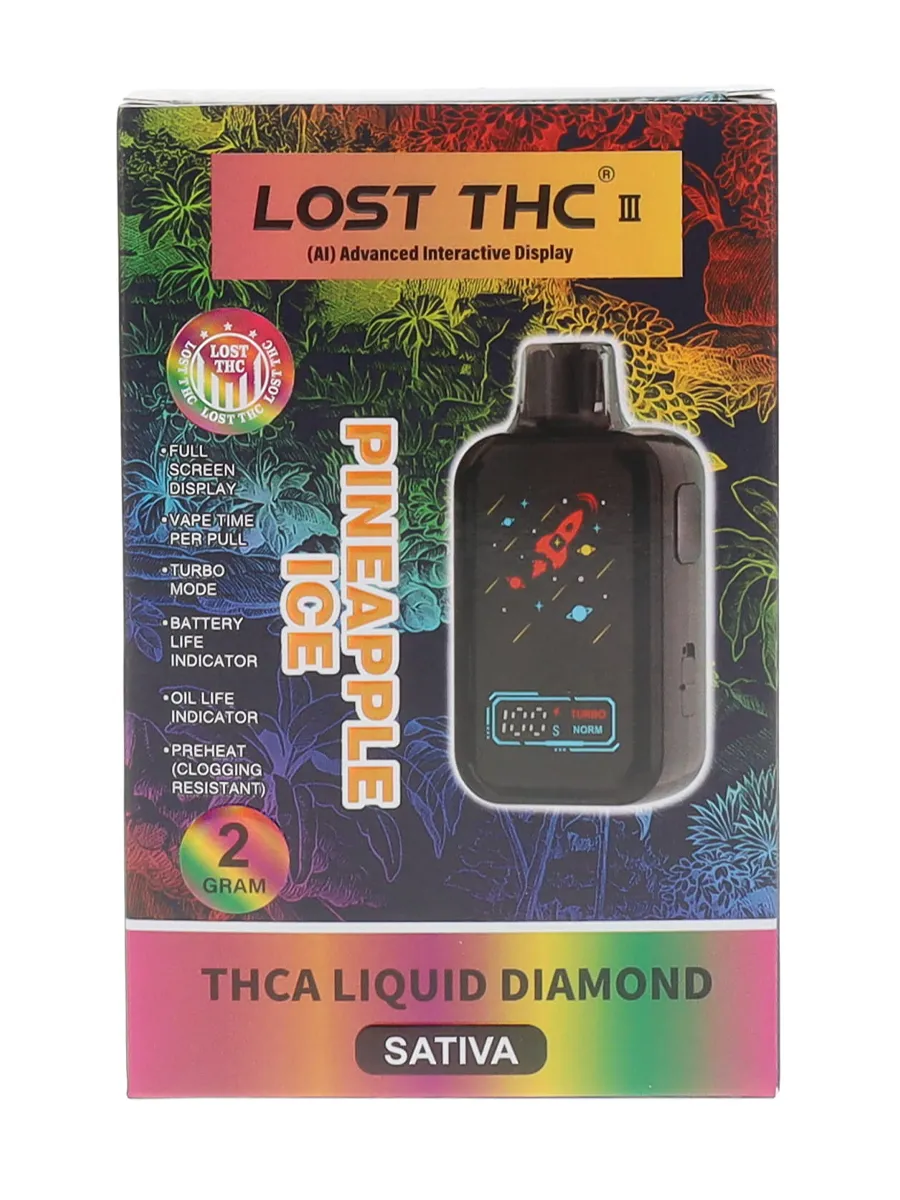 Pineapple Ice Lost THC THC-A Liquid Diamond Disposable 2G