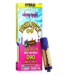 Pineapple OG Looper Melted Series THC-P+D90-THC+HHC-P Live Resin Vape Cartridge 2G