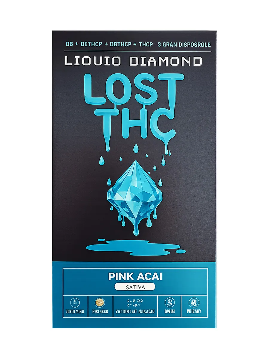 Pink Acai Lost THC Liquid Diamond Blend Disposable 3G