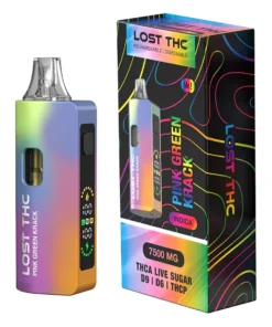 Pink Green Krack Lost THC V2 Rainbow Edition THC-A+D9+D6+THCP Disposable 7.5G