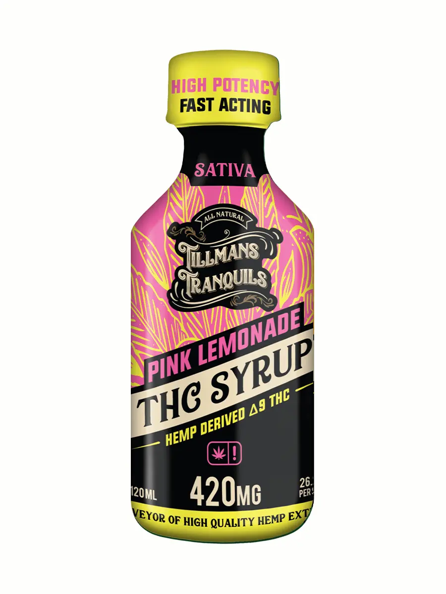 Pink Limonade Tillmans Tranquils Delta 9 THC Syrup 420MG