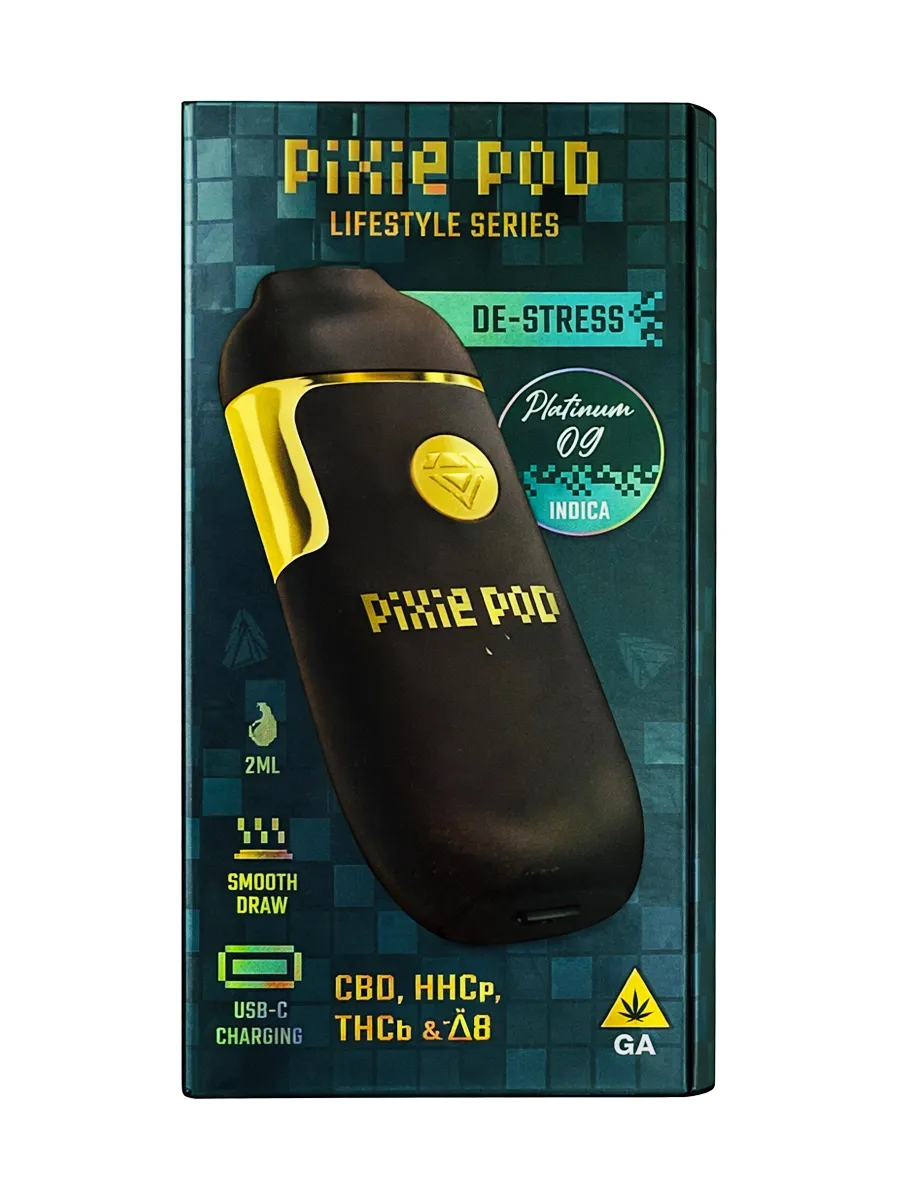 Platinum OG De-Stress Pixie Pod Lifestyle Series Disposable Vape 2ml