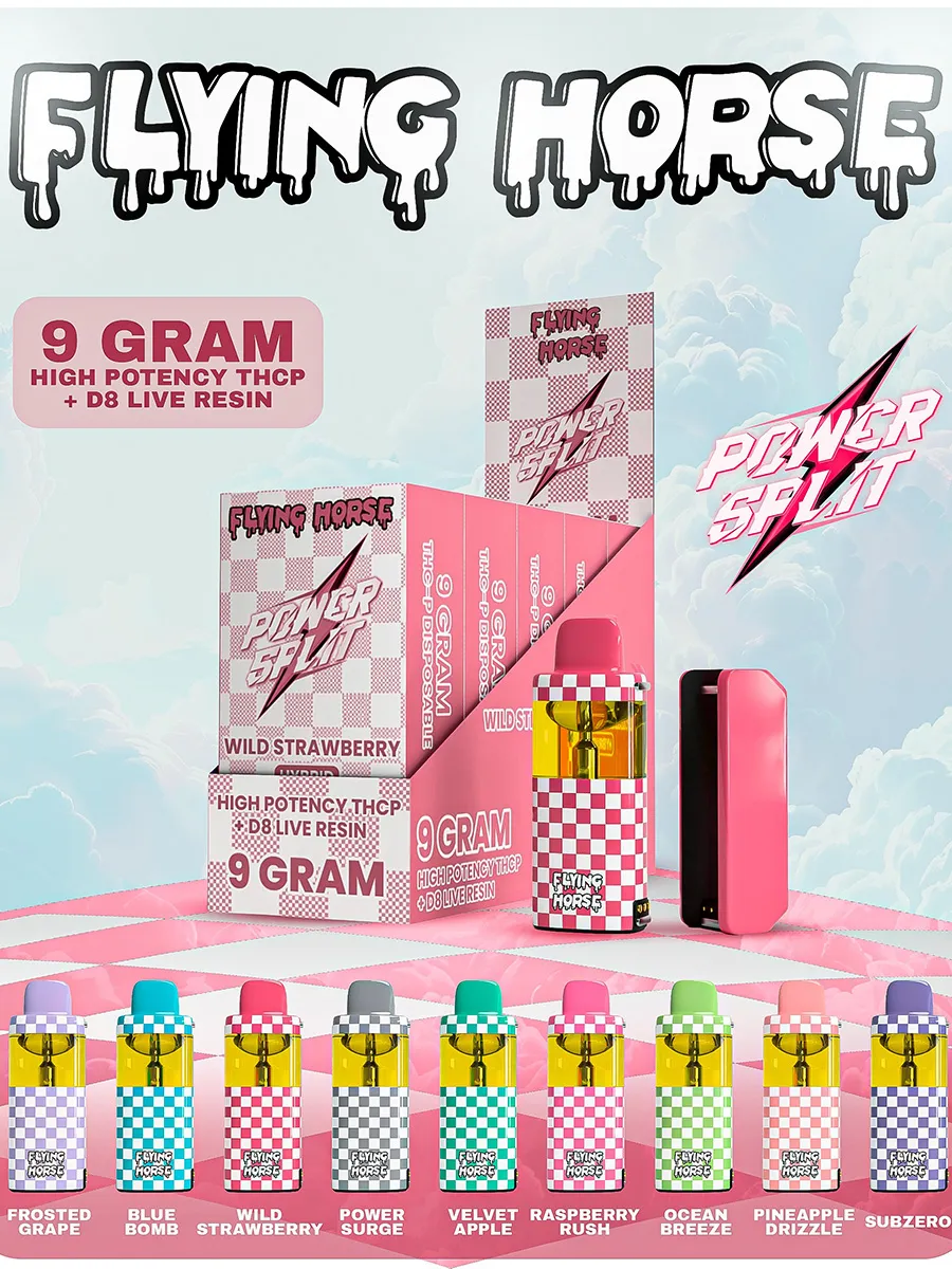 Raspberry Rush Flying Horse Power Split Disposable 9G - Image 2