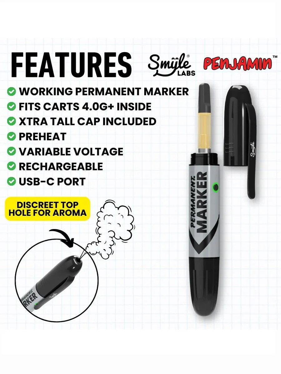 Smyle Labs Permanent Marker Variable Voltage 510 Cart Battery - Image 4
