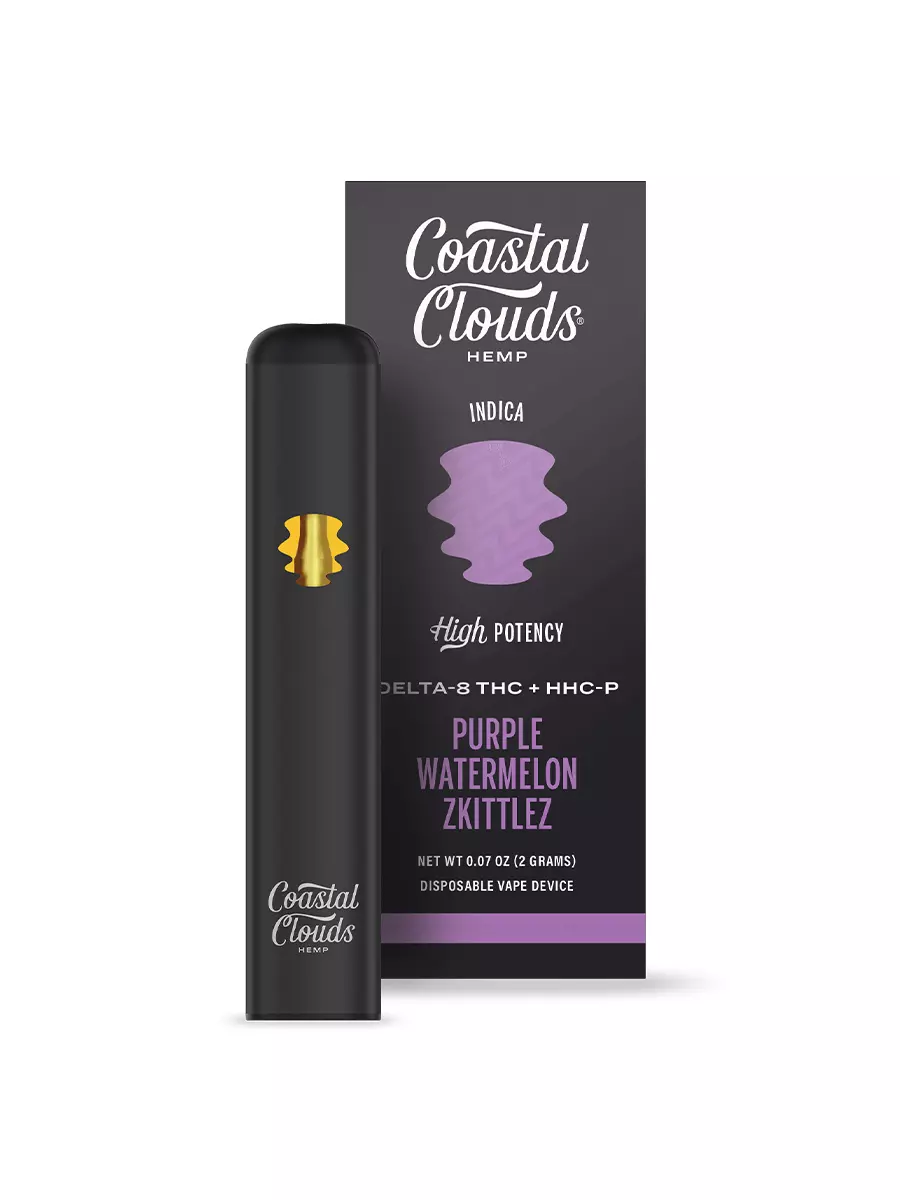 Purple Watermelon Zkittlez Coastal Clouds Delta 8 + HHC-P Vape 2G