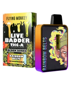 Rainbow Belts Flying Monkey Live Badder THCA Black Series Disposable 2G