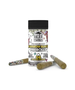 Alternative view of Rainbow Runtz Tre House Delta 8 Pre-Rolls 1/2G