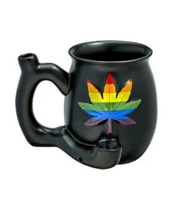Rainbow Leaf Novelty Ceramic Pipe Mug