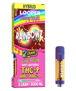 Rainbowz Looper Melted Series THC-P+HHC+HHC-O Live Resie Vape Cart 2G