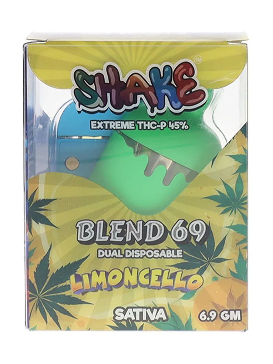 Raspberry Kush X Limoncello Shake Extreme THC-P Blend 69 Dual Disposable 6.9 G