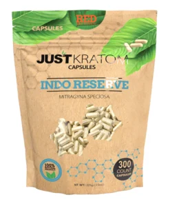 Red Indo Reserve Just Kratom Mitragyna Speciosa Capsules 300ct