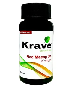 Red Maeng Da Krave Botanicals Kratom Capsules 75ct