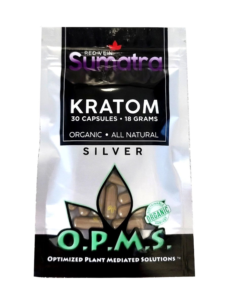 Red Sumatra OPMS Silver Kratom Capsules 30ct