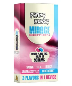 Sahara Zkittlez | Blue Desert Flying Horse 3in1 Mirage Edition Vape 9G