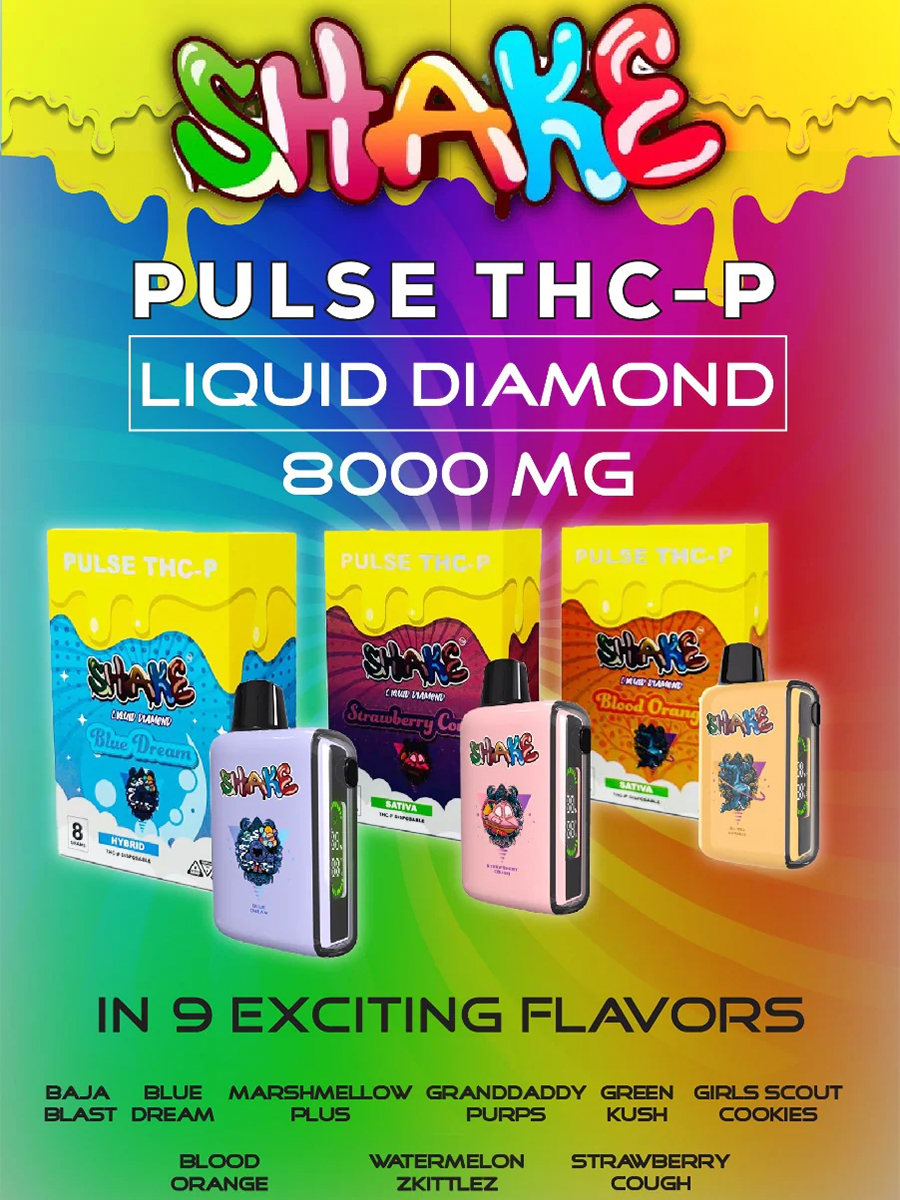 Watermelon Zkittlez Shake Pulse THC-P Liquid Diamonds Disposable 8G - Image 2