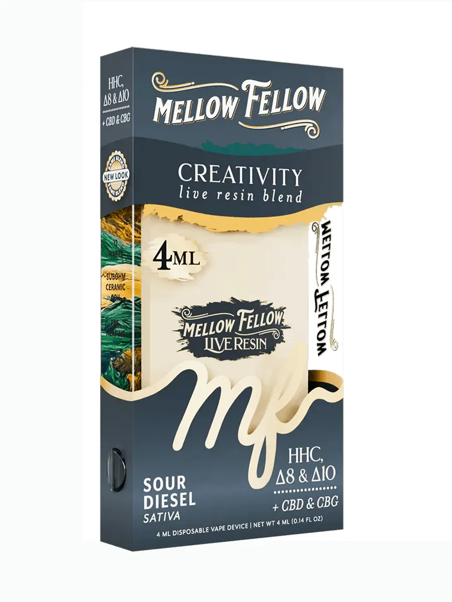 Sour Diesel Mellow Fellow Creativity Live Resin Blend Disposable 4ml