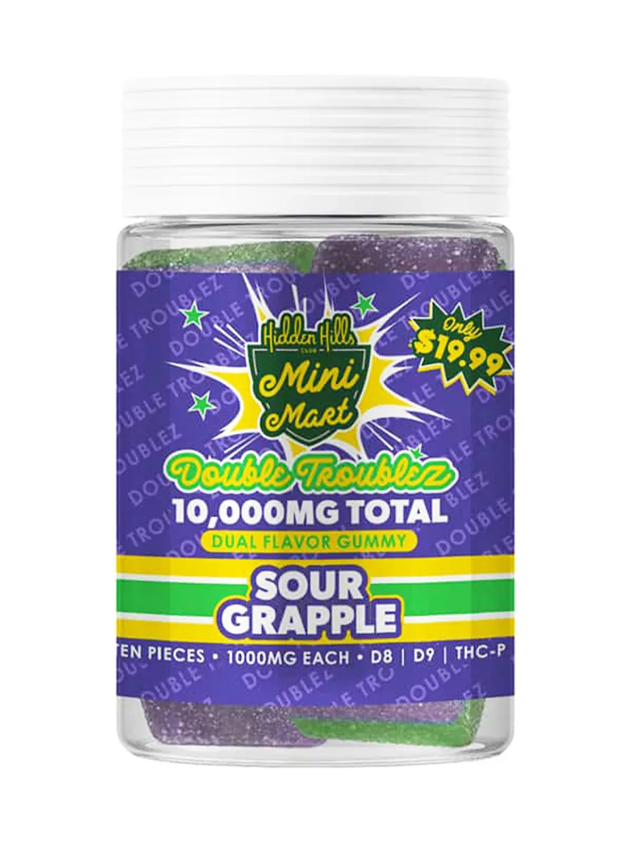 Sour Grapple Hidden Hills Mini Mart Double Troublez Gummies 10ct 10G