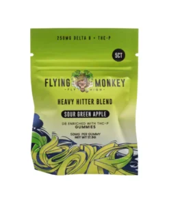 Sour Green Apple Flying Monkey Heavy Hitter Blend Gummies 250mg